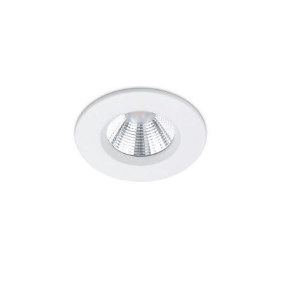 Witte badkamer inbouwspot Iman, metaal, IP65, 5 watt
