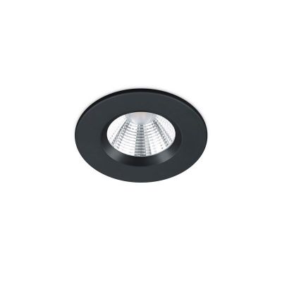 Zwarte badkamer inbouwspot Iman, metaal, IP65, 5 watt