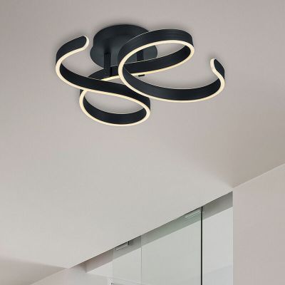 Antraciete plafonniere Davu, metaal, modern, 40 watt