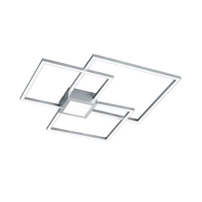 Nikkelen plafonniere Kimoni, metaal, modern, 38 watt