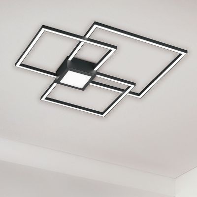 Antraciete plafonniere Kimoni, metaal, modern, 38 watt