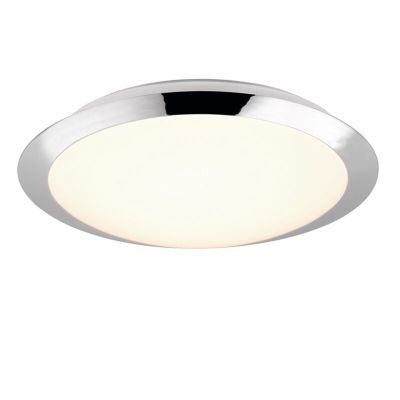 Chromen badkamer plafondlamp Ronan, kunststof, 12w, 3000K LED