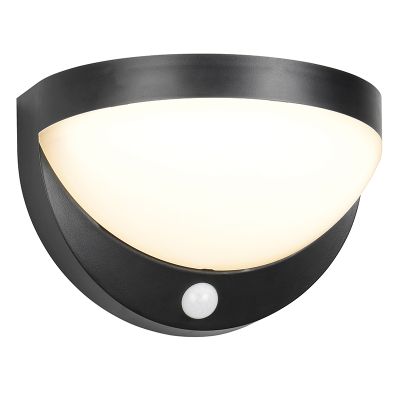Zwarte buiten wandlamp op zonne-energie modern, Mutlu, 8W, 4000K LED, IP44