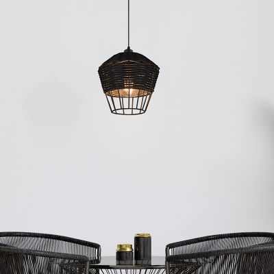 Rotan hanglamp zwart, Mirne