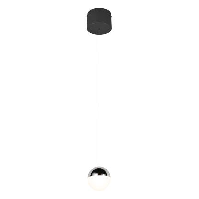 Chromen hanglamp modern, Rigtje