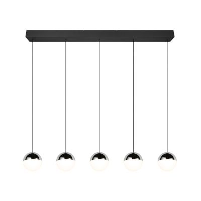 Chromen hanglamp modern, Rigtje