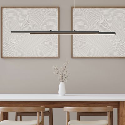 Zwarte hanglamp modern, Sangeeta, 22W, 3000K LED