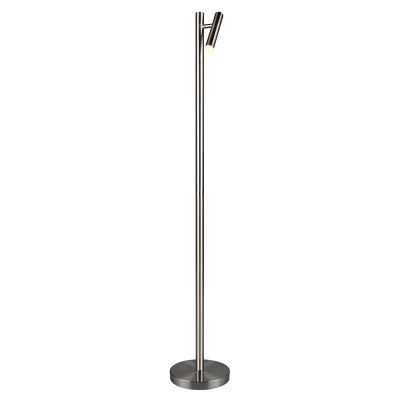 Nikkelen oplaadbare vloerlamp modern, Peniguet, 3W, warm tot koud wit verstelbare LED, met touchdimmer