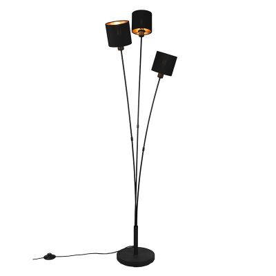 Zwarte vloerlamp modern, Koge, met schakelaar