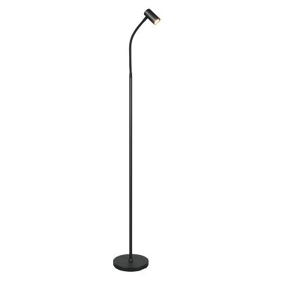 Zwarte vloerlamp modern, Suradj, met schakelaar