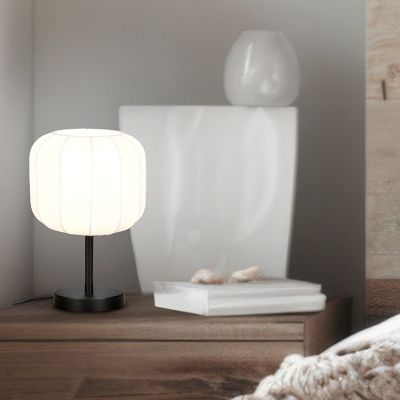 Witte tafellamp modern, Metehan, met schakelaar