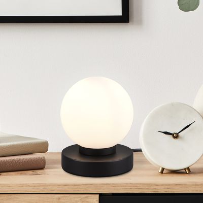 Zwarte tafellamp metaal, Serdal, met schakelaar