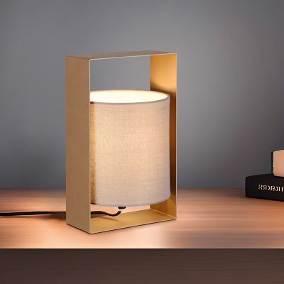 Bruine tafellamp modern, Radhika, met schakelaar