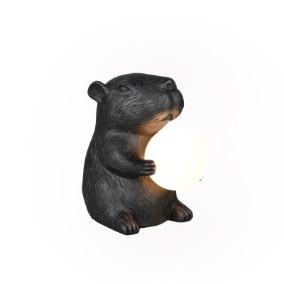 Zwarte tafellamp modern, Reduan, met schakelaar