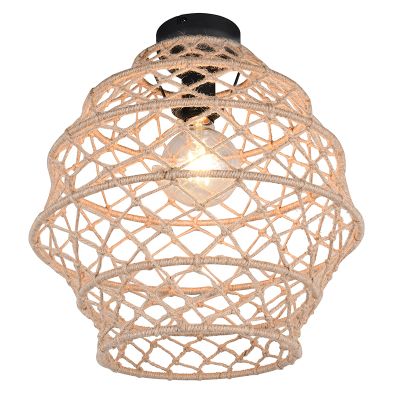 Bruine plafondlamp landelijk, Liduina