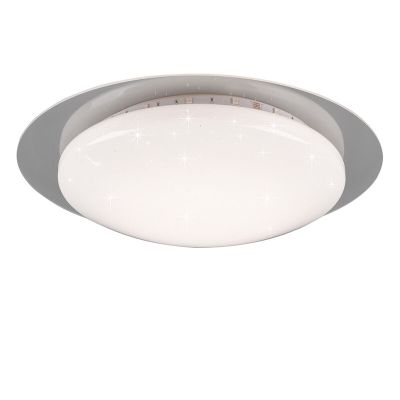Witte plafonnière modern, Suzy, 13W, RGBW LED, met afstandsbediening