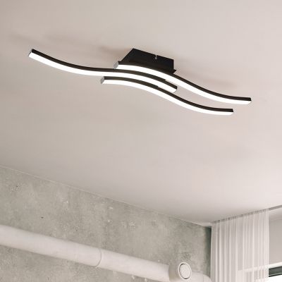 Zwarte plafondlamp Go, metaal, modern, 5w, 4000K LED