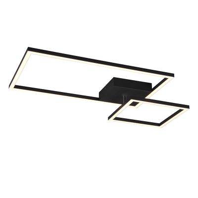 Moderne plafonniere Binc, zwart, metaal, geïntegreerde LED