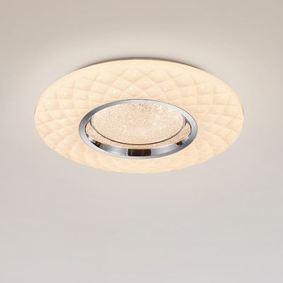 Witte plafonnière modern, Neema, 22W, warm tot koud wit verstelbare LED, met afstandsbediening