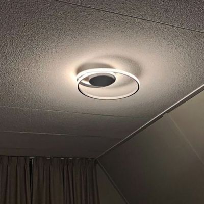 Witte plafonniere Sassandra, metaal, modern, 22 watt