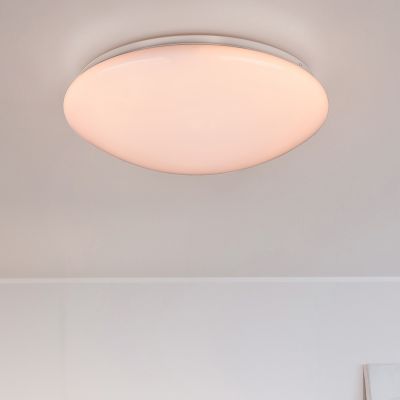 Witte plafonnière modern, Neda, 18W, warm tot koud wit verstelbare LED, met afstandsbediening