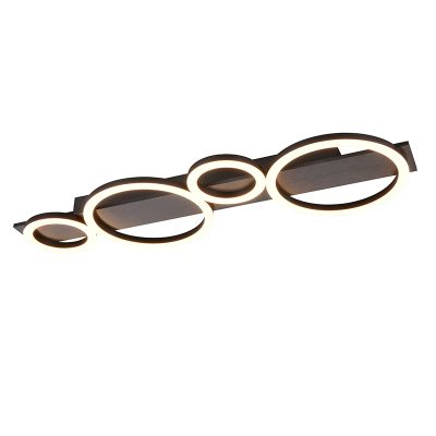 Zwarte plafondlamp design, Ishaan, 26,5W, 3000K LED