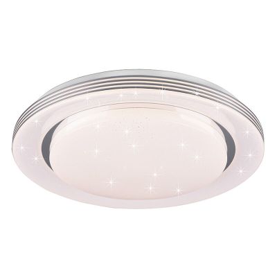 Witte plafonnière modern, Alpha, 22,5W, warm tot koud wit verstelbare LED, met afstandsbediening