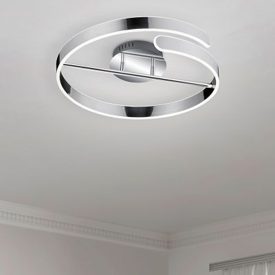 Chromen plafonnière Resy, metaal, design, 37w, 4000K LED