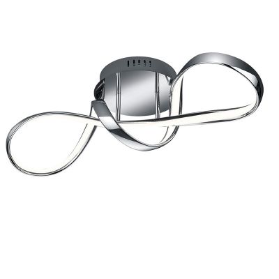 Chromen plafondlamp Renso, metaal, design, 28w, 4000K LED