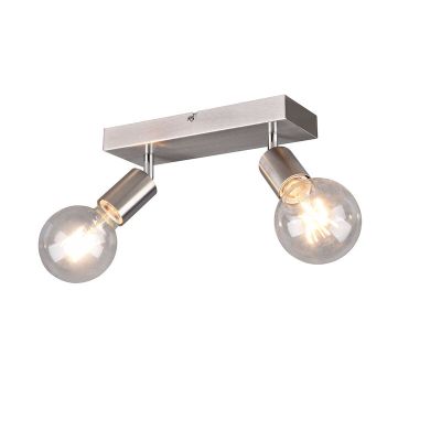 Moderne plafondspot Odin, nikkel, 2L