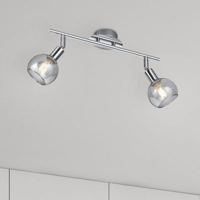 Chrome plafondspot Omari, metaal, modern