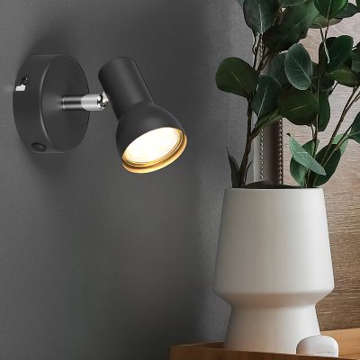 Zwarte wandspot modern, Sabrin