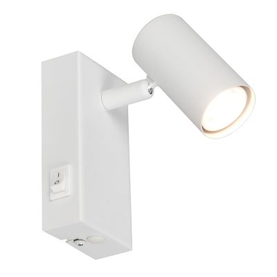 Witte wandlamp modern, Suradj, met schakelaar