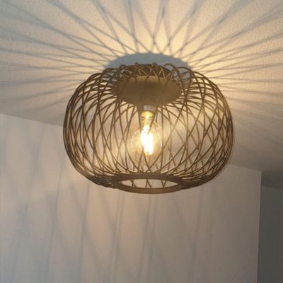 Industriële plafonniere Karly groot, zwart, metaal