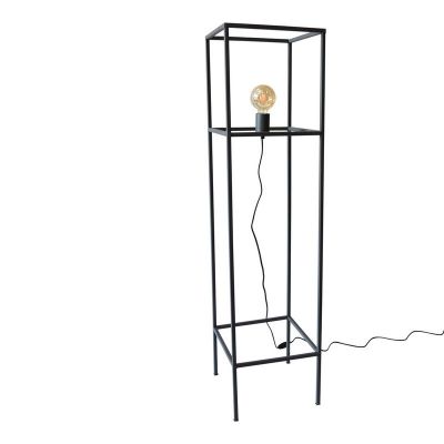 Modern, industriële vloerlamp Redox, zwart