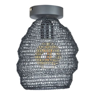 Gaas plafondlamp Lida, Vintage zwart