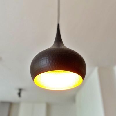 Zwarte, industriële hanglamp Fayk