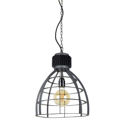 Industriële hanglamp Redstar, Zwart steel