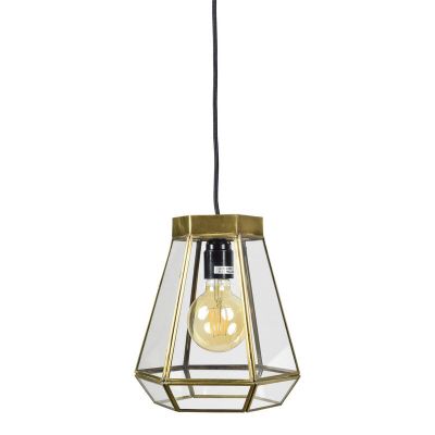 Industriële hanglamp brons, Jez