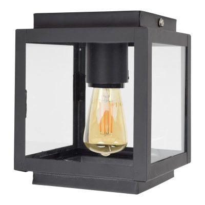 Vintage zwarte plafondlamp Mendor
