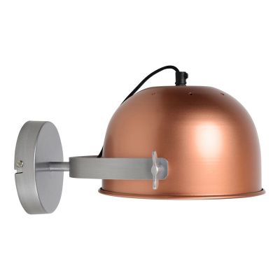 Koperen, industriële wandlamp Feriz