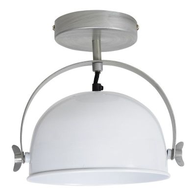 Witte, industriële plafonnière Felino
