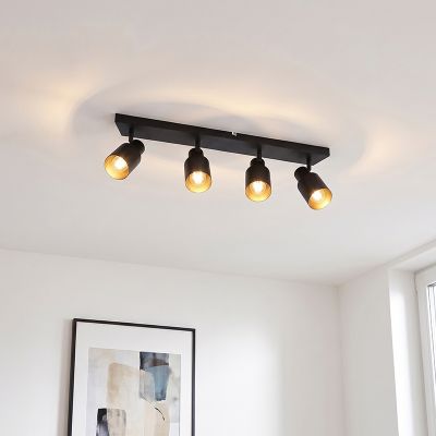Aluminium plafondspot zwart, Eleno