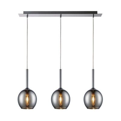 Design hanglamp Gwendolynn, chroom, glas