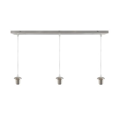 Aluminium hanglamp zonder kap chroom, Rika
