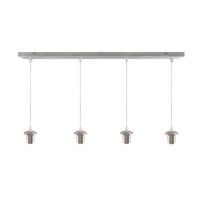 Aluminium hanglamp zonder kap chroom, Rika