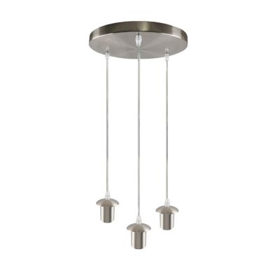 Aluminium hanglamp zonder kap chroom, Rika