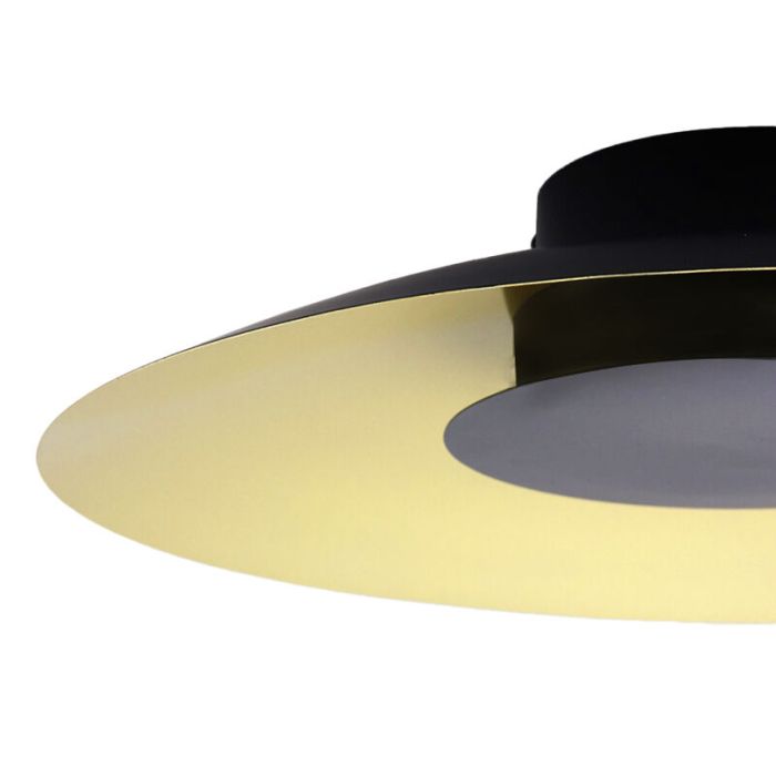 Gouden plafonnière Denyse, metaal, modern, 15w, 3000K LED