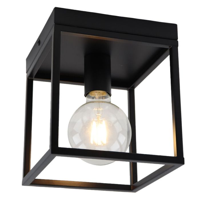 Industriële plafondlamp zwart, Frama