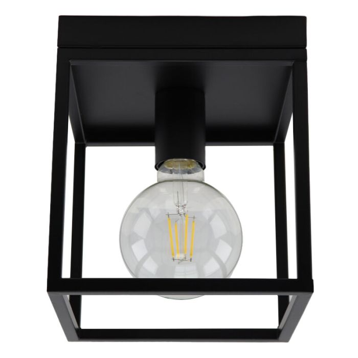 Industriële plafondlamp zwart, Frama